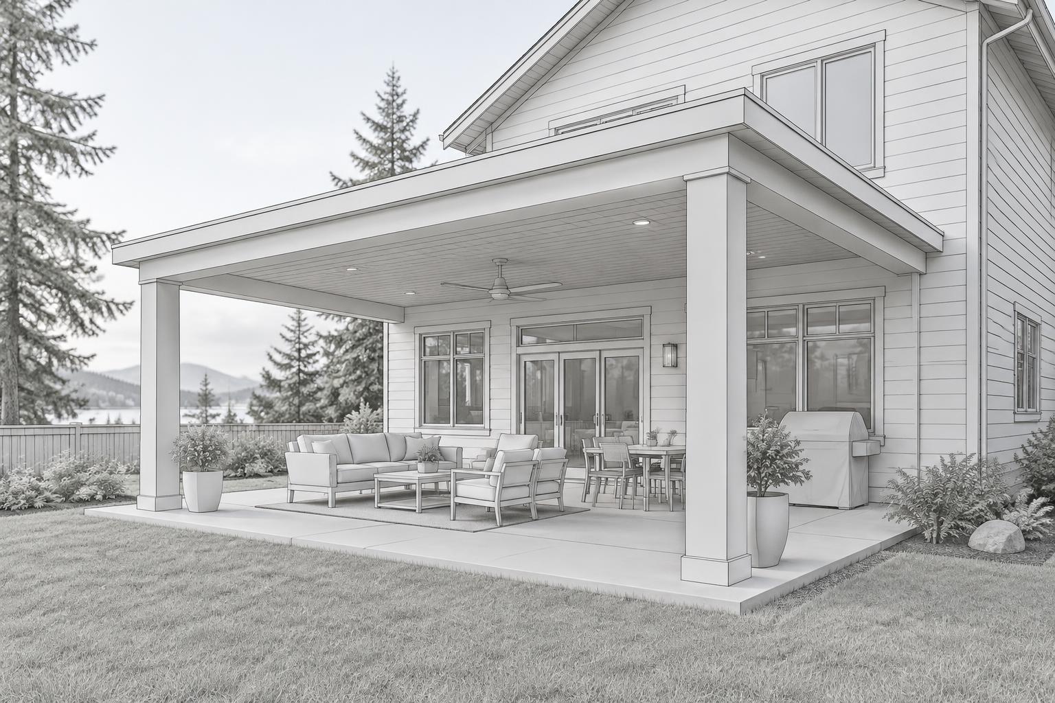 Concept rendering of a patio cover